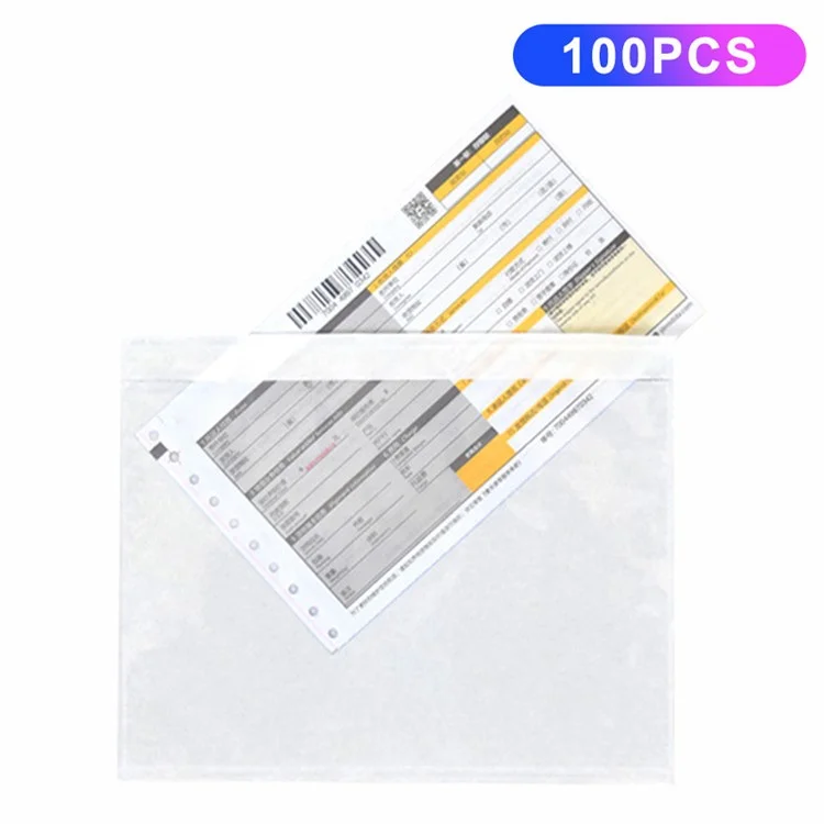 100Pcs 13x9cm Clear Mailing Bags Self Seal Posting Envelopes Packing Storage Back Bags