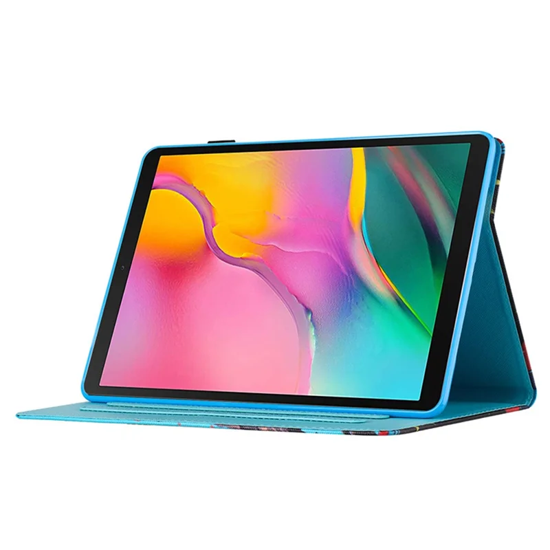 For Samsung Galaxy Tab A7 Lite 8.7-inch T220 / T225 Case Pattern Printing Card Holder Tablet Cover - Cat