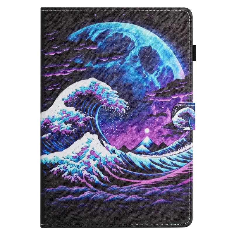 Pour Samsung Galaxy Tab A7 Lite 8,7 pouces T220 / T225 Étui Impression de motif Porte-cartes Housse pour tablette - Vague de mer