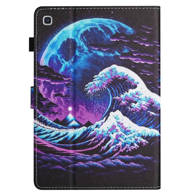 Pour Samsung Galaxy Tab A7 Lite 8,7 pouces T220 / T225 Étui Impression de motif Porte-cartes Housse pour tablette - Vague de mer
