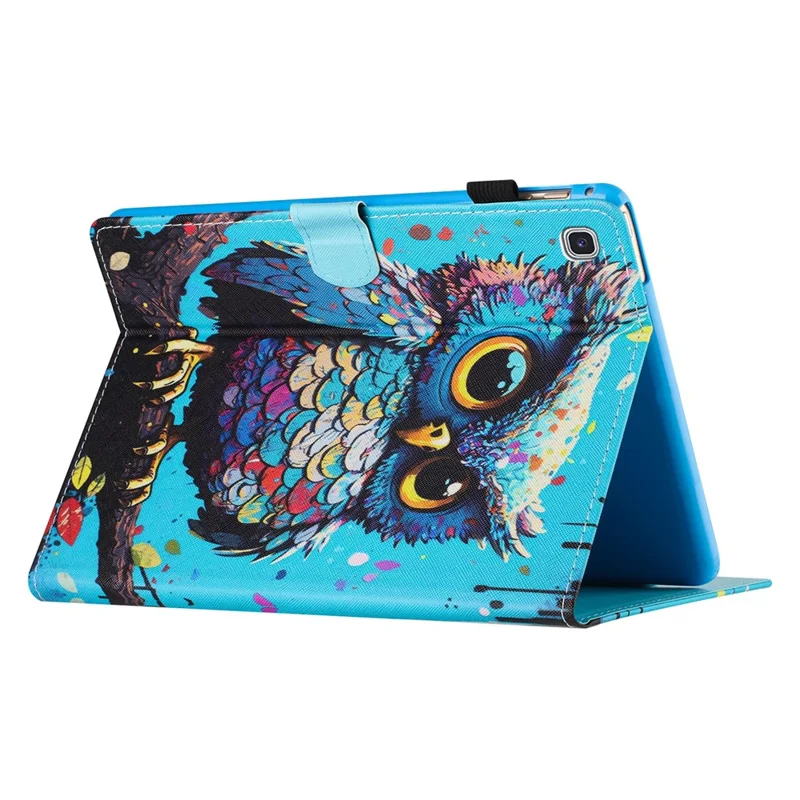 Para Samsung Galaxy Tab A7 Lite 8.7 polegadas T220 / T225 Capa Impressão de Padrão Titular de Cartão Capa de Tablet - Coruja
