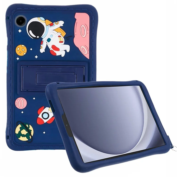 Для чехла Samsung Galaxy Tab A9 со стойкой, силиконового + ПК, дизайн в форме астронавта, крышки для планшета