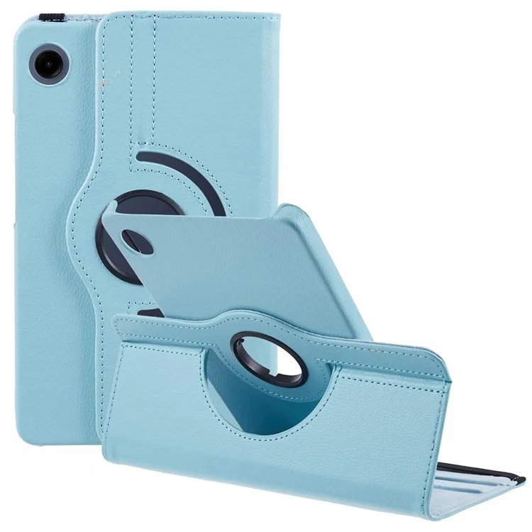 For Samsung Galaxy Tab A9 Case PU Leather Rotating Stand Tablet Cover - Baby Blue