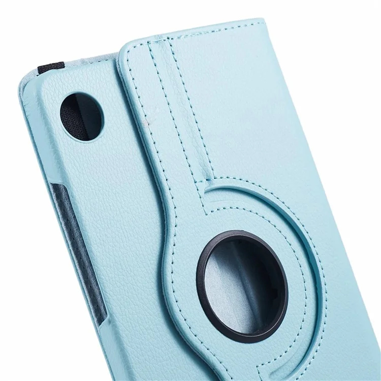 For Samsung Galaxy Tab A9 Case PU Leather Rotating Stand Tablet Cover - Baby Blue