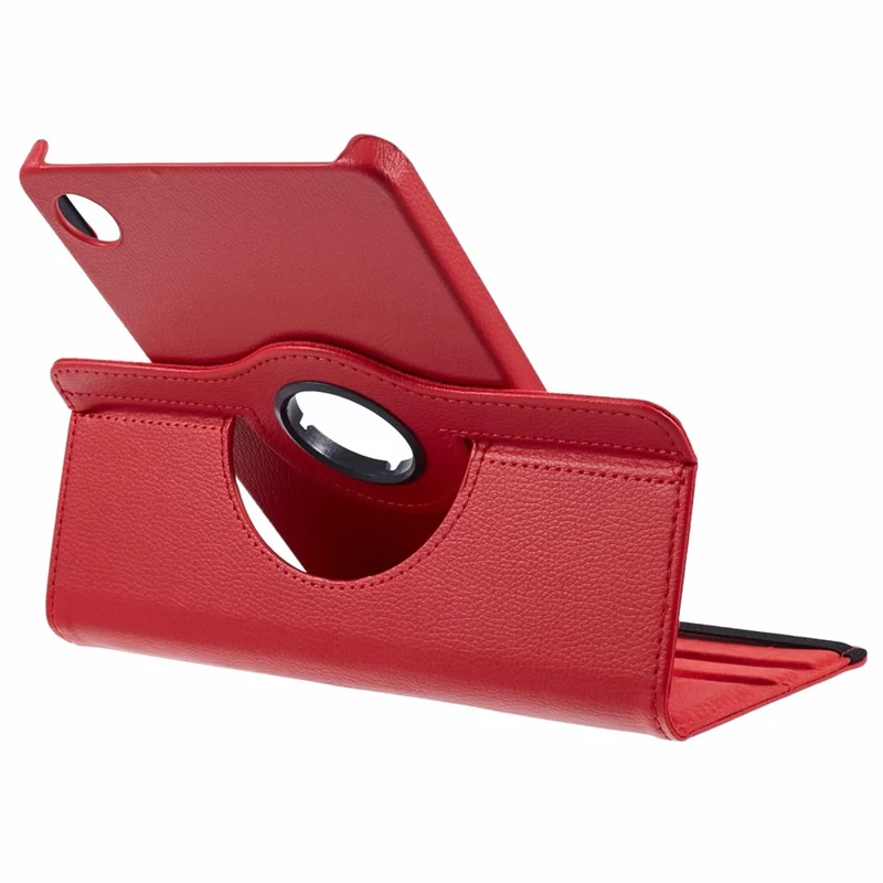 For Samsung Galaxy Tab A11 / A9 Case PU Leather Rotating Stand Tablet Cover - Red