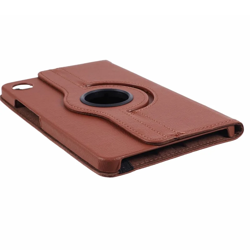 For Samsung Galaxy Tab A9 Case PU Leather Rotating Stand Tablet Cover - Brown