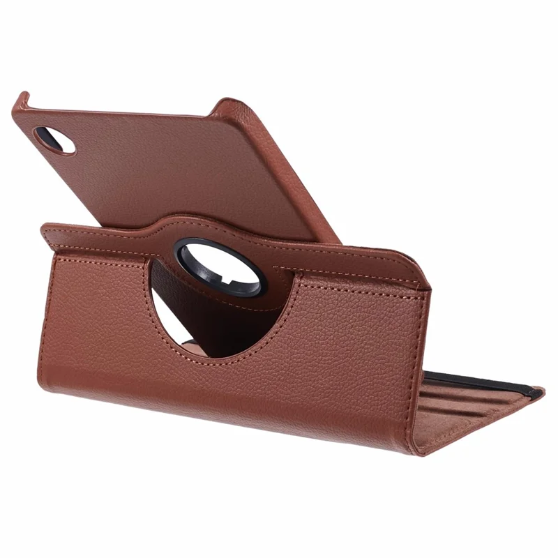 For Samsung Galaxy Tab A9 Case PU Leather Rotating Stand Tablet Cover - Brown