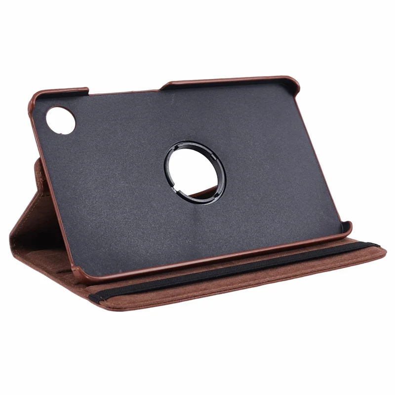 For Samsung Galaxy Tab A9 Case PU Leather Rotating Stand Tablet Cover - Brown