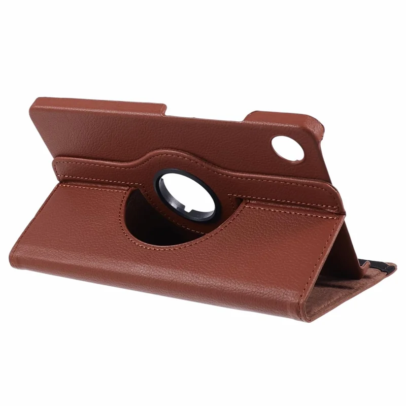 For Samsung Galaxy Tab A9 Case PU Leather Rotating Stand Tablet Cover - Brown