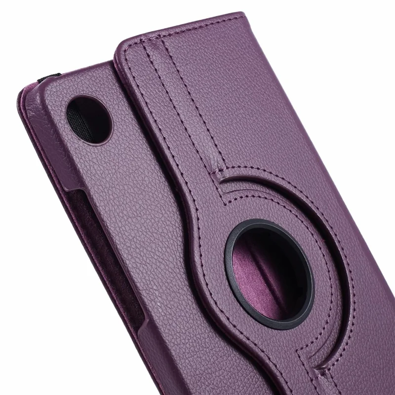 For Samsung Galaxy Tab A11 / A9 Case PU Leather Rotating Stand Tablet Cover - Purple
