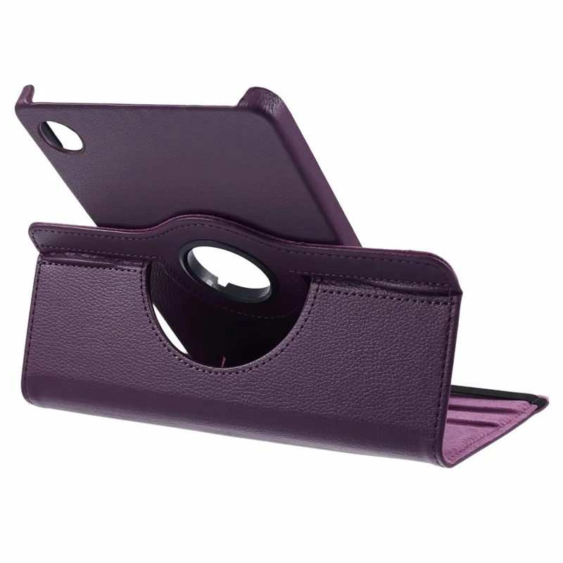For Samsung Galaxy Tab A11 / A9 Case PU Leather Rotating Stand Tablet Cover - Purple