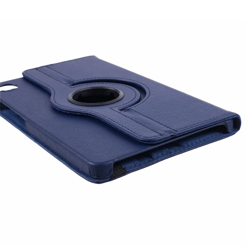 For Samsung Galaxy Tab A11 / A9 Case PU Leather Rotating Stand Tablet Cover - Dark Blue