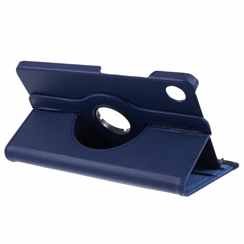 For Samsung Galaxy Tab A11 / A9 Case PU Leather Rotating Stand Tablet Cover - Dark Blue