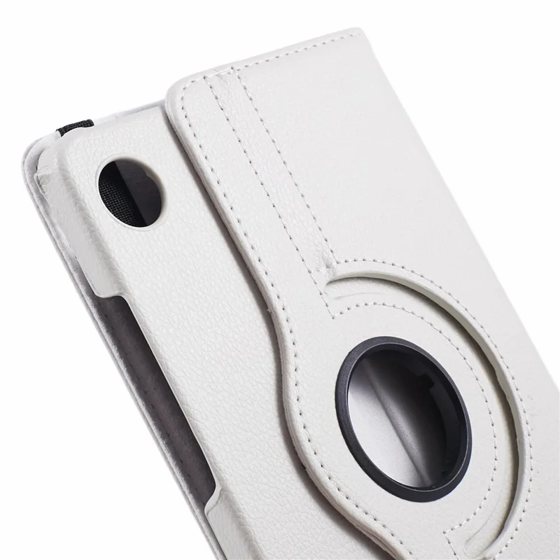 Pour Samsung Galaxy Tab A9 Case PU Cuir Rotatif Support Tablette Housse - Blanc