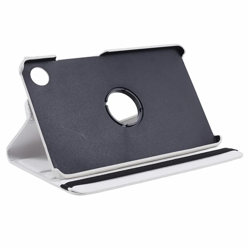 Pour Samsung Galaxy Tab A9 Case PU Cuir Rotatif Support Tablette Housse - Blanc