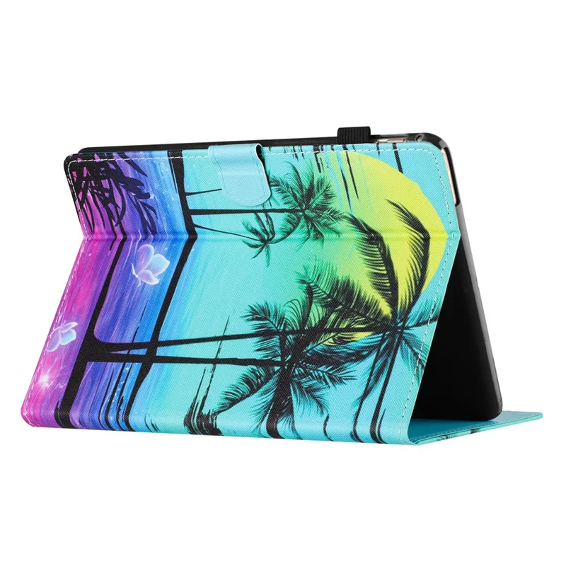 For Amazon Kindle 11th (2024) / 6'' (2022) Case Pattern Printing Leather Wallet E-Reader Cover - Coconut Tree