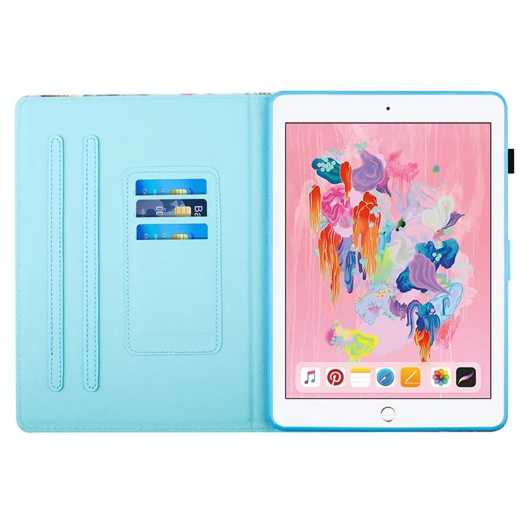 per ipad 10.2 (2019) /(2020) / ipad air 10,5 pollici (2019) / prove per tablet in pelle pro 10,5 pollici (2017) - gatto giallo