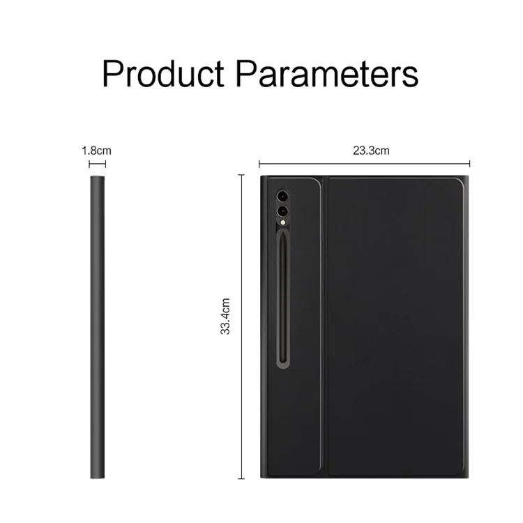 Per Samsung Galaxy Tab S9 Ultra Backlight Touchpad Bluetooth Tastiera con Penna Slot Custodia in Pelle Tablet
