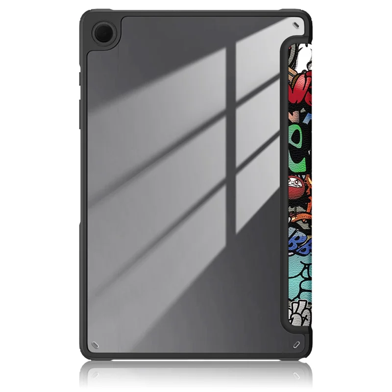 For Samsung Galaxy Tab A9+ x210 x216 Case Tri-fold Stand Pattern Printing Tablet Cover - Graffiti