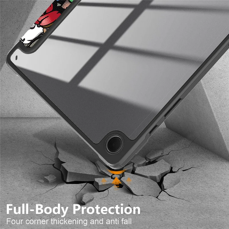 For Samsung Galaxy Tab A9+ x210 x216 Case Tri-fold Stand Pattern Printing Tablet Cover - Graffiti