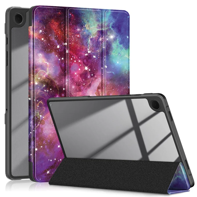 For Samsung Galaxy Tab A9+ x210 x216 Case Tri-fold Stand Pattern Printing Tablet Cover - Galaxy