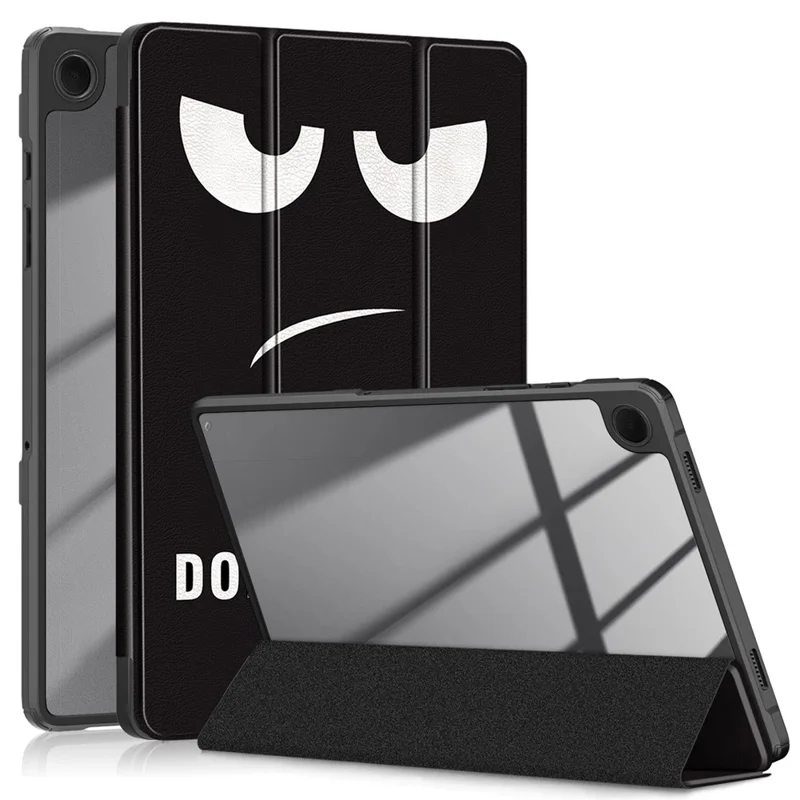 For Samsung Galaxy Tab A11+ / A9+ Case Tri-fold Stand Pattern Printing Tablet Cover - Don't Touch Me
