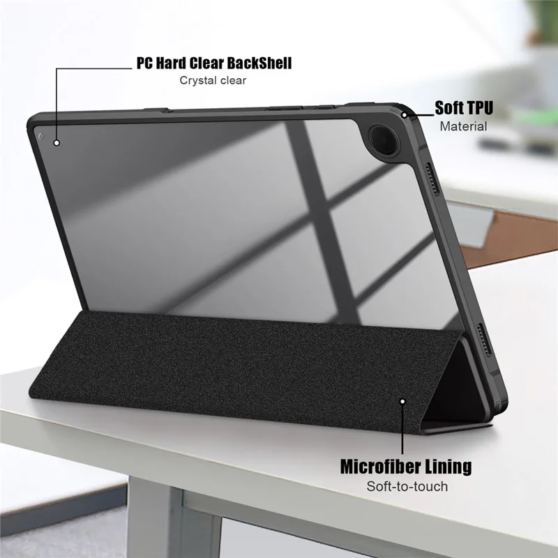 For Samsung Galaxy Tab A11+ / A9+ Case Tri-fold Stand Pattern Printing Tablet Cover - Don't Touch Me