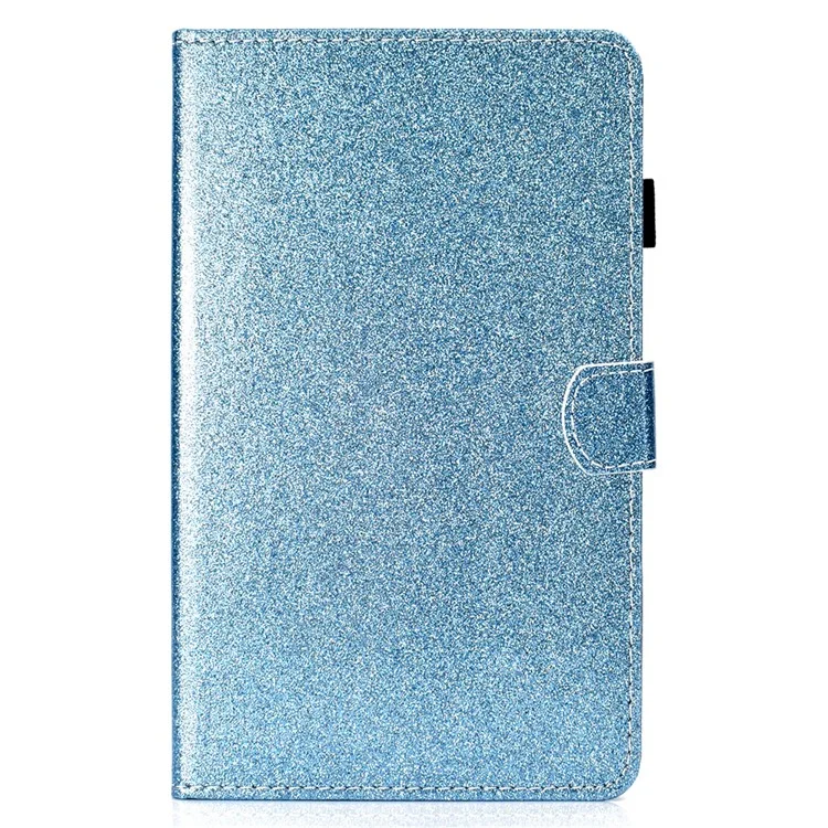 Pour Samsung Galaxy Tab A9+ Glittery Powder Tablet Case Card Slot PU Leather Cover - Bleu