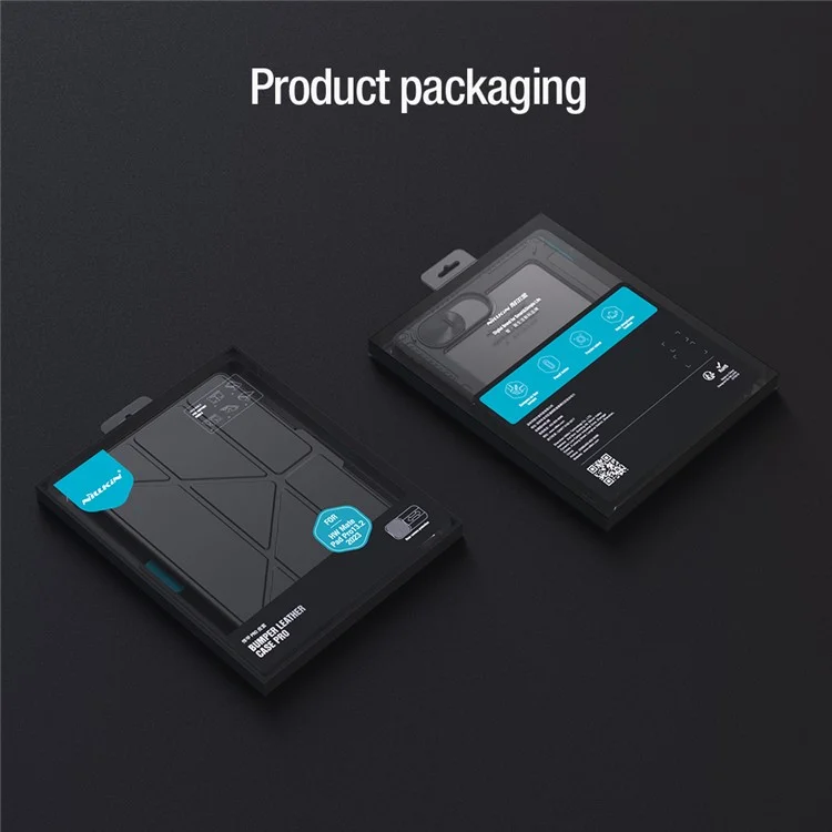 NILLKIN Bumper Leather Case Pro para Huawei MatePad Pro 13.2 Funda Tapa Deslizante de Cámara Funda de Tableta Cuero PU Antiimpactos - Azul
