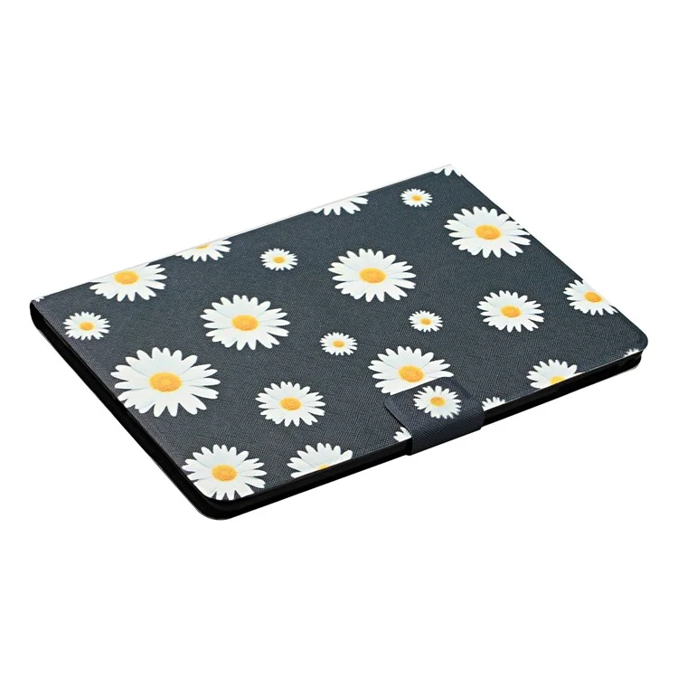 Pour Samsung Galaxy Tab A9 Case Pattern Impression Titulaire de carte Tablet Couverture en cuir - Marguerite