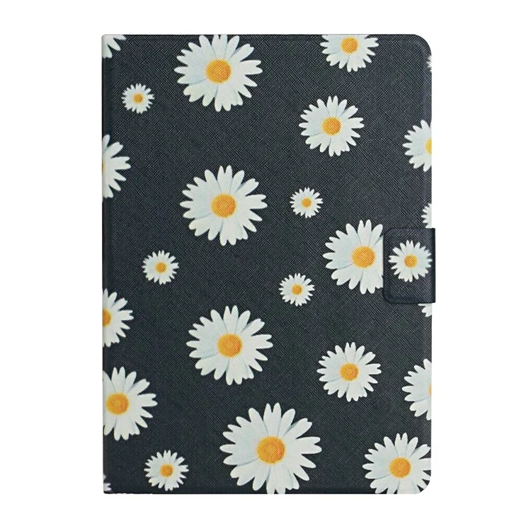 Pour Samsung Galaxy Tab A9 Case Pattern Impression Titulaire de carte Tablet Couverture en cuir - Marguerite