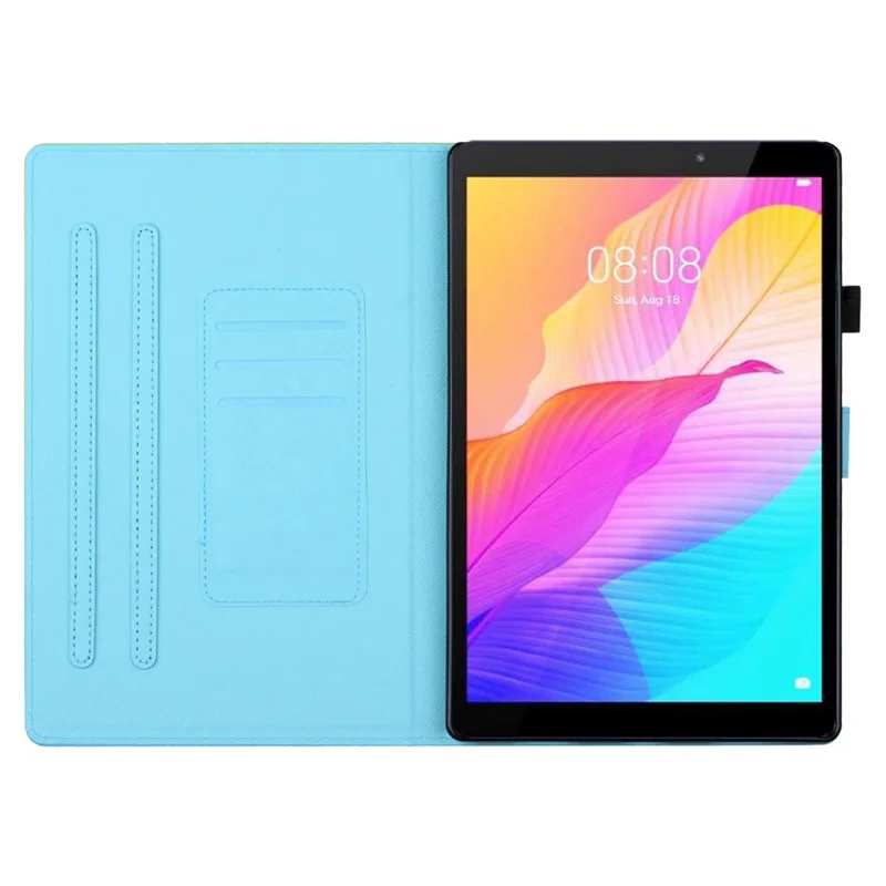 For Samsung Galaxy Tab A9 PU Leather Case Folio Stand Pattern Tablet Cover with Card Slots - Corgi
