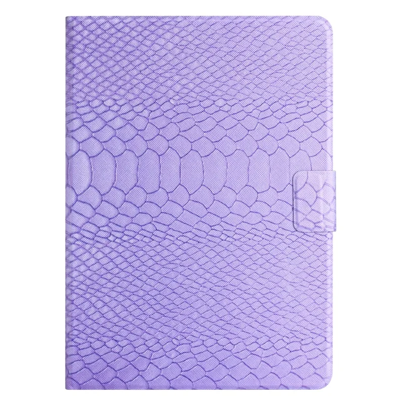 For Samsung Galaxy Tab A9+ PU Leather Stand Cover Pattern Printing Tablet Case - Purple Crocodile Pattern
