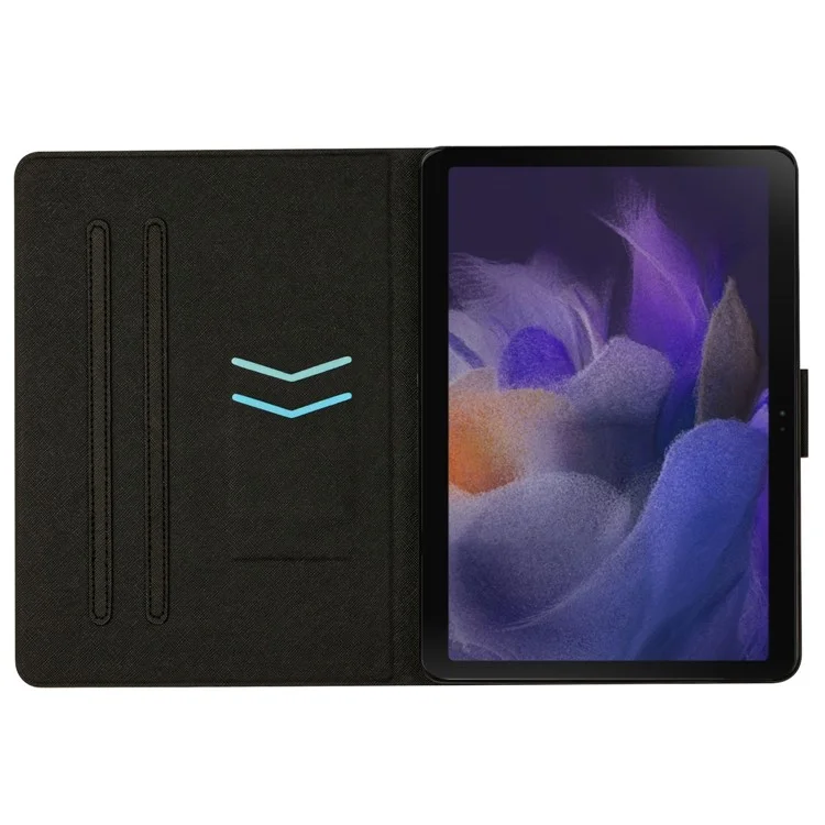 Für Samsung Galaxy Tab A9 Pattern Folio Case Smart PU Leder Tablet Cover - Grünes Krokodil-Muster