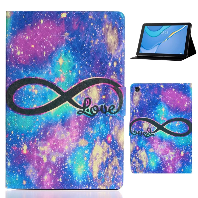 Til Samsung Galaxy Tab A9 Task Case med Kortlomme, Mønster, Tabletdække - 8-formet Stjernestykke