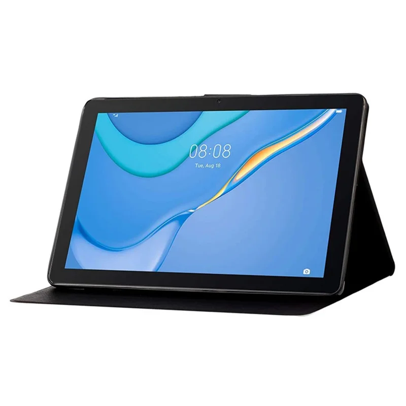 For Samsung Galaxy Tab A9 Case Card Holder Pattern Tablet Cover - Feather