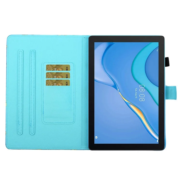 For Samsung Galaxy Tab A9 Case Pattern Printing Stitching Leather Tablet Cover - Elephant