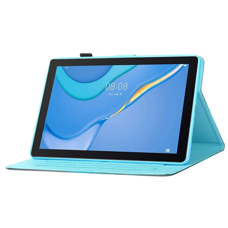 For Samsung Galaxy Tab A9 Case Pattern Printing Stitching Leather Tablet Cover - Owl