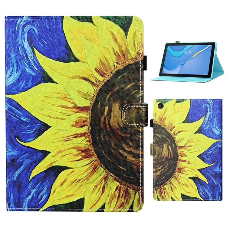 Für Samsung Galaxy Tab A9 Case Pattern Printing Tablet Cover mit Ständer - Sonnenblume