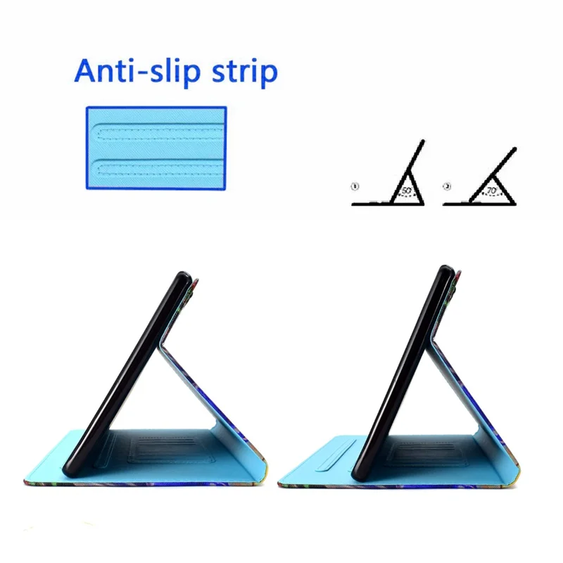 Para Samsung Galaxy Tab A9+ Case Pattern Printing Tablet Cover con tarjetero - Mármol