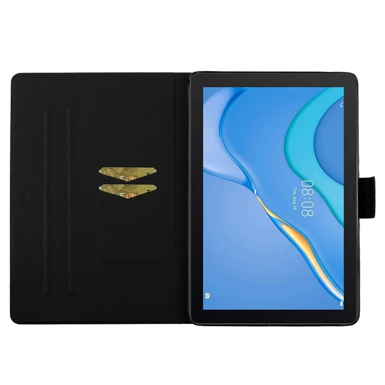 For Samsung Galaxy Tab A9+ Case Pattern Printing Card Slots Tablet Cover - Tower