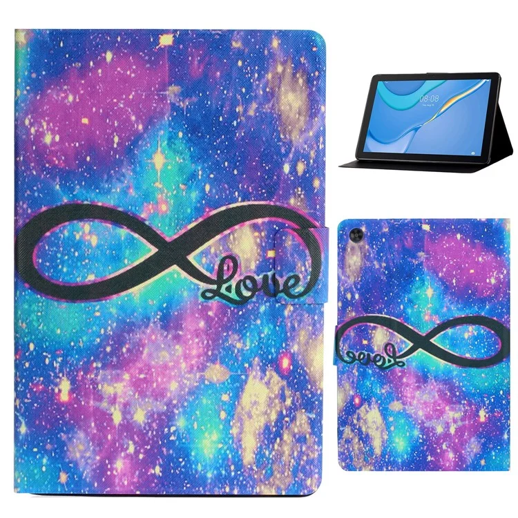 Für Samsung Galaxy Tab A9+ Case PU-Leder-Muster-Druckerei-Tablet-Cover - 8-Shape Starry Sky