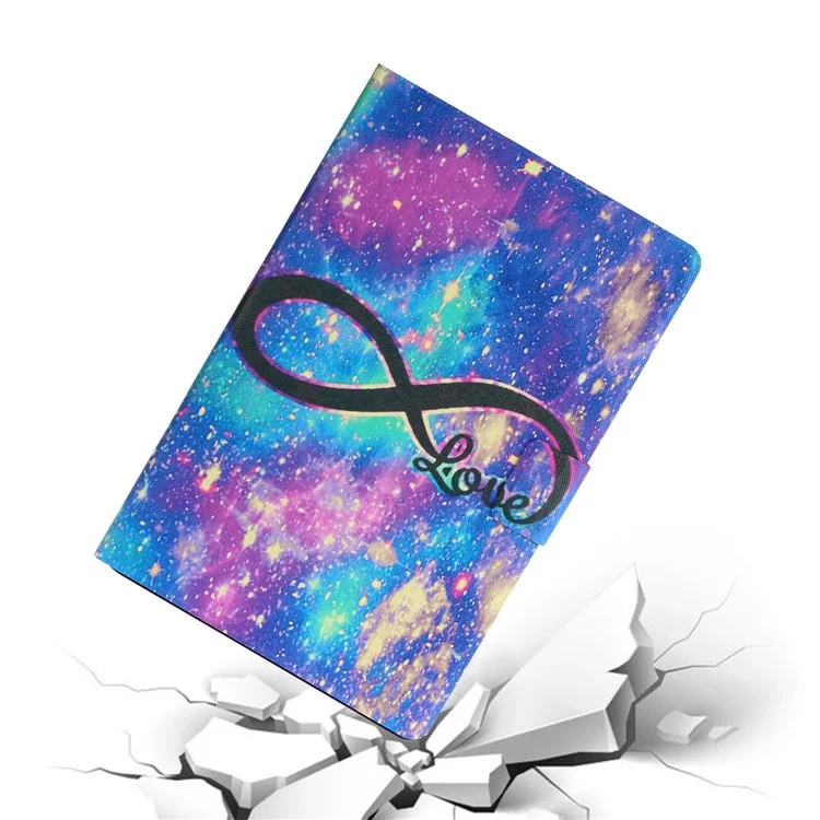 Für Samsung Galaxy Tab A9+ Case PU-Leder-Muster-Druckerei-Tablet-Cover - 8-Shape Starry Sky