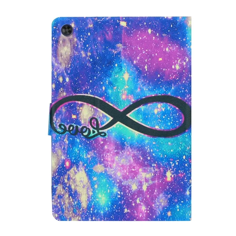 Für Samsung Galaxy Tab A9+ Case PU-Leder-Muster-Druckerei-Tablet-Cover - 8-Shape Starry Sky