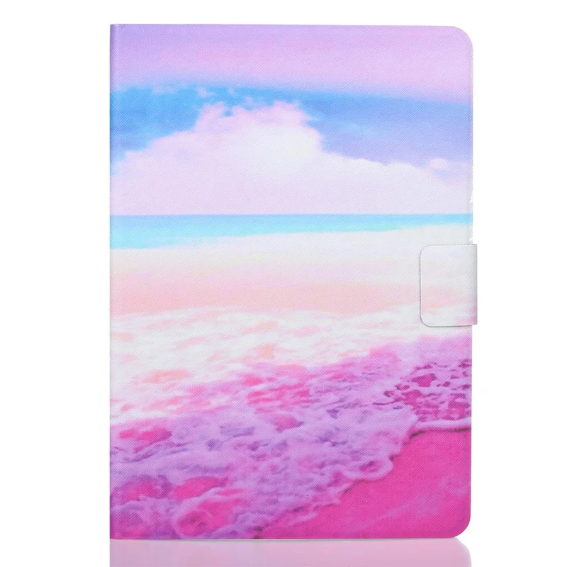 Funda Samsung Galaxy Tab A9+ Caso de tableta de cuero PU con soporte para tarjetas - Mar rosa