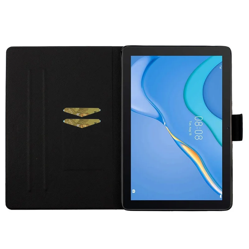 For Samsung Galaxy Tab A9+ Case PU Leather Tablet Cover with Card Holder - Butterfly Girl