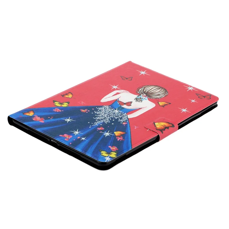 For Samsung Galaxy Tab A9+ Case PU Leather Tablet Cover with Card Holder - Butterfly Girl