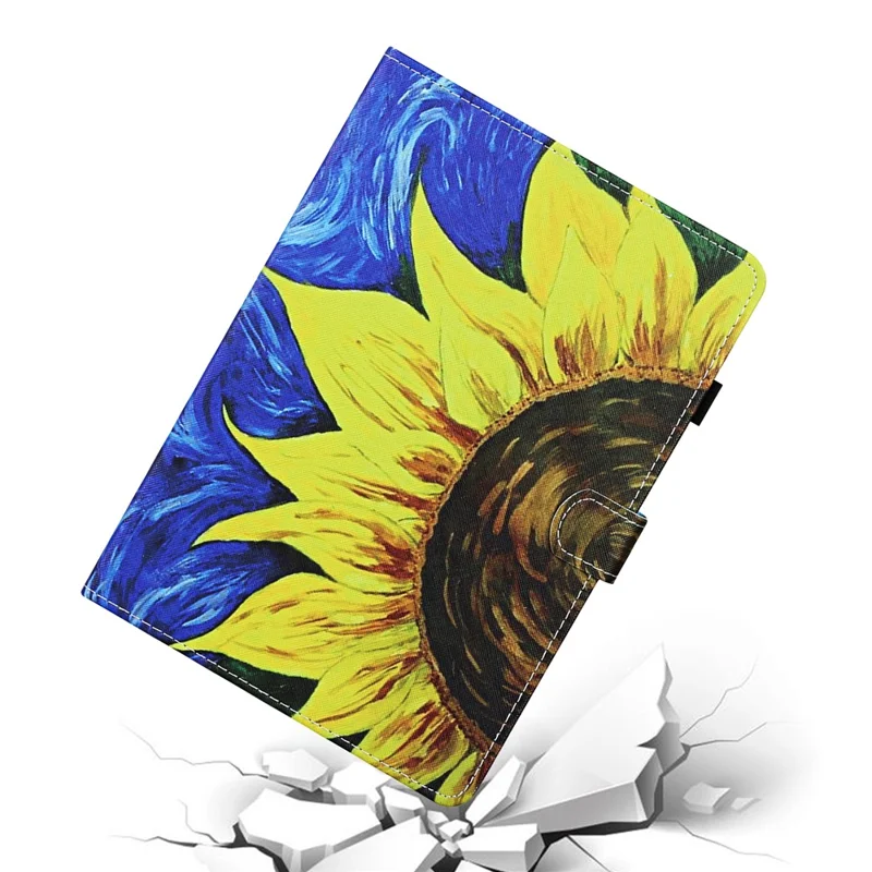 For Samsung Galaxy Tab A9+ Case Card Holder Tablet Stand Cover - Sunflower