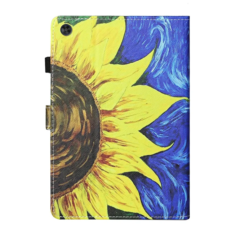 For Samsung Galaxy Tab A9+ Case Card Holder Tablet Stand Cover - Sunflower