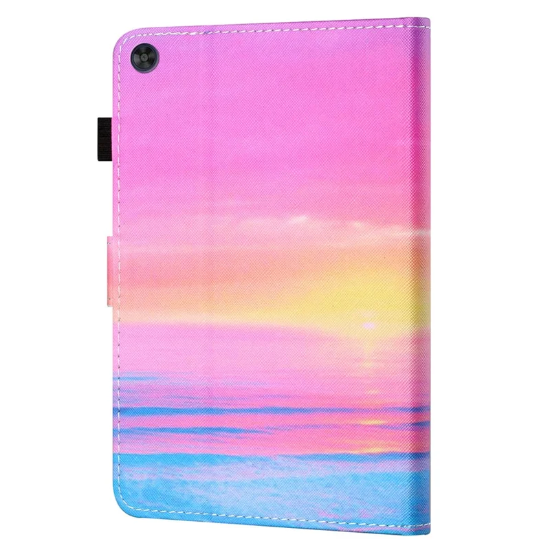 For Samsung Galaxy Tab A9 Case Card Slots Pattern Printing Tablet Cover - Sunrise
